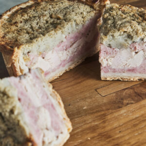 Large Pork Chicken and Stuffing Pie